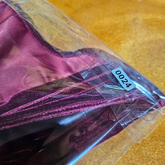 Vampy Red Burgundy Velvet Corset Top Goth Coquette Dark Fairy Whimsygoth Bustier - Picture 7 of 7